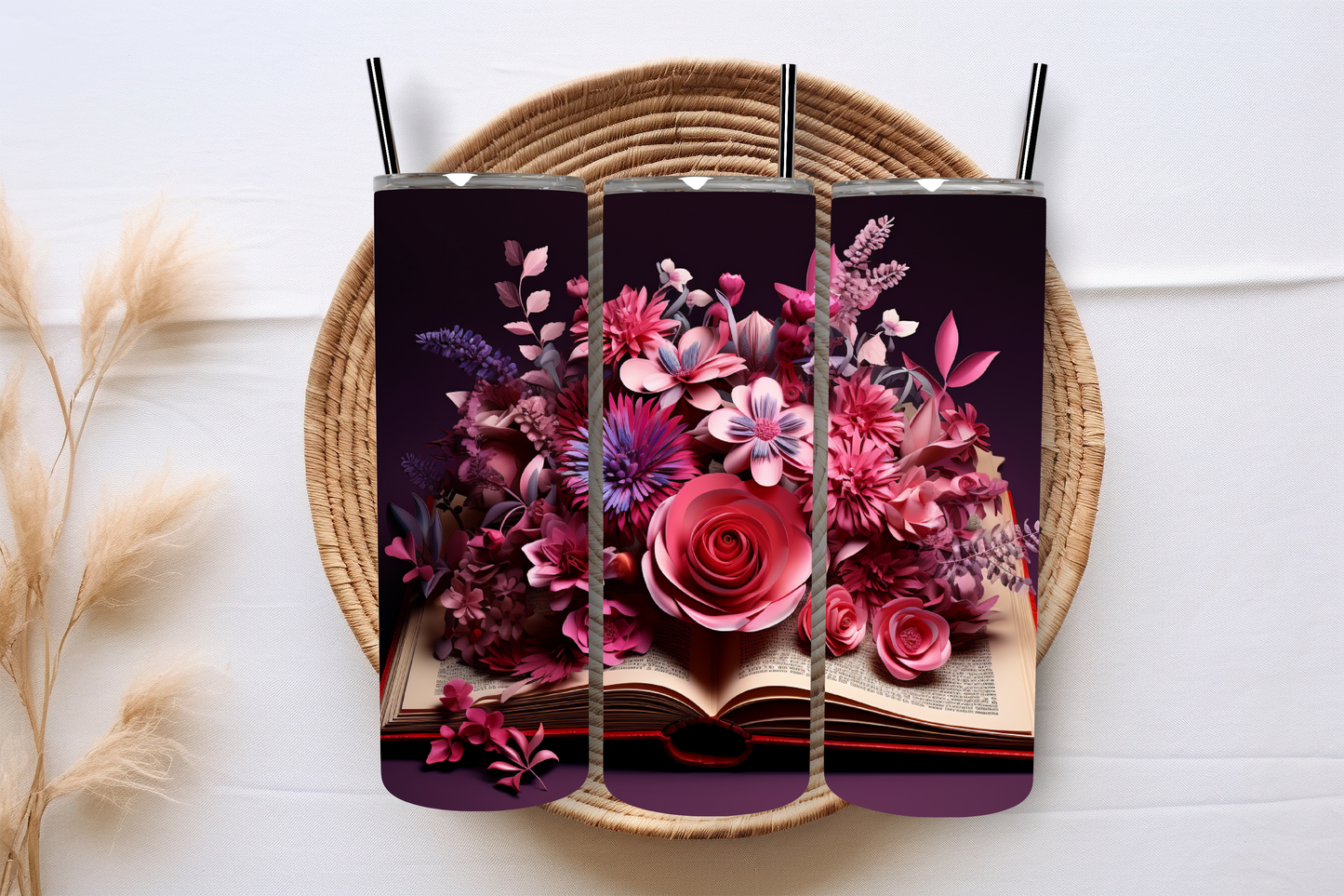 Skinny Tumbler - 3D Floral Book 5