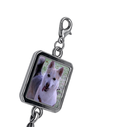 Custom Photo Bracelet | Personalised Stainless Steel Charm Bracelet | Memory Jewellery Gift