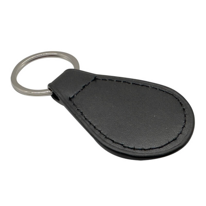 PU & Metal Round Keyring – Custom Printed Sublimation Keychain