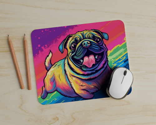 Mouse Pad - Happy Pug