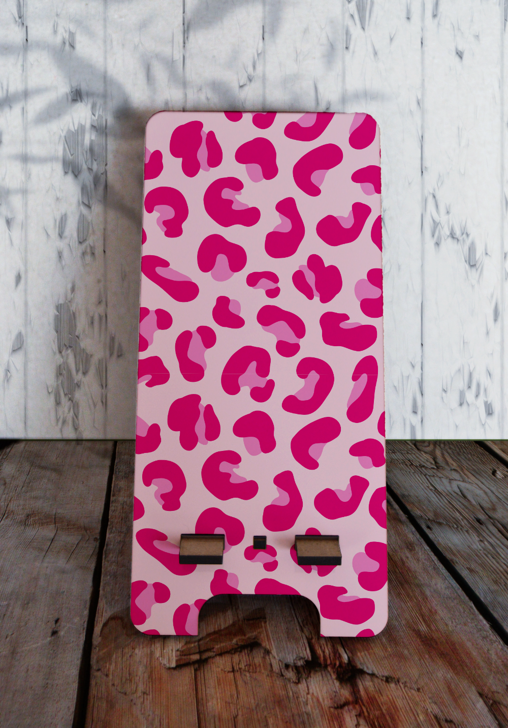 Phone stand (small) - Pink Cheetah print