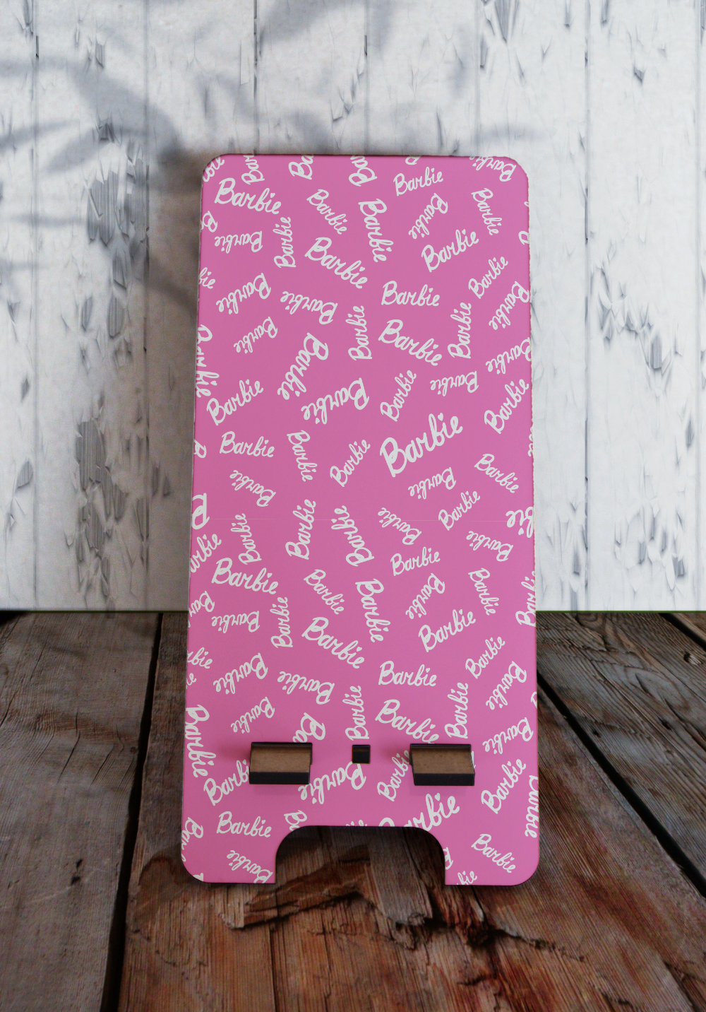 Phone stand (small) - Pink Barbie Pattern