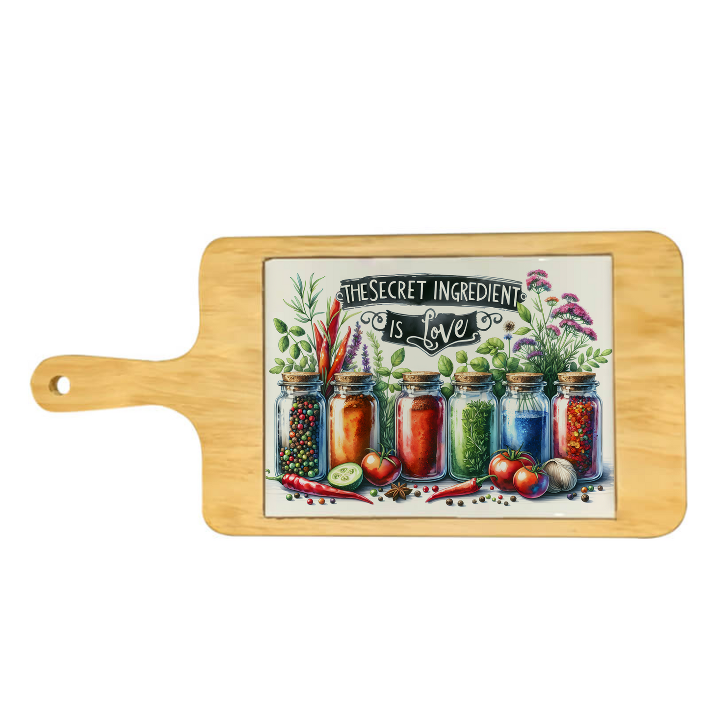 Rectangular Platter Plate with Printed Tile – Personalised Serving & Décor Piece