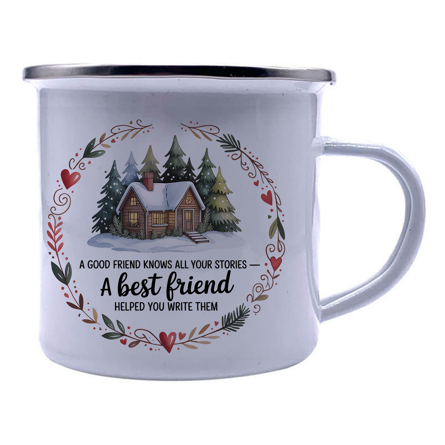 Custom Printed Enamel Mug – Personalised Sublimation Camping Mug