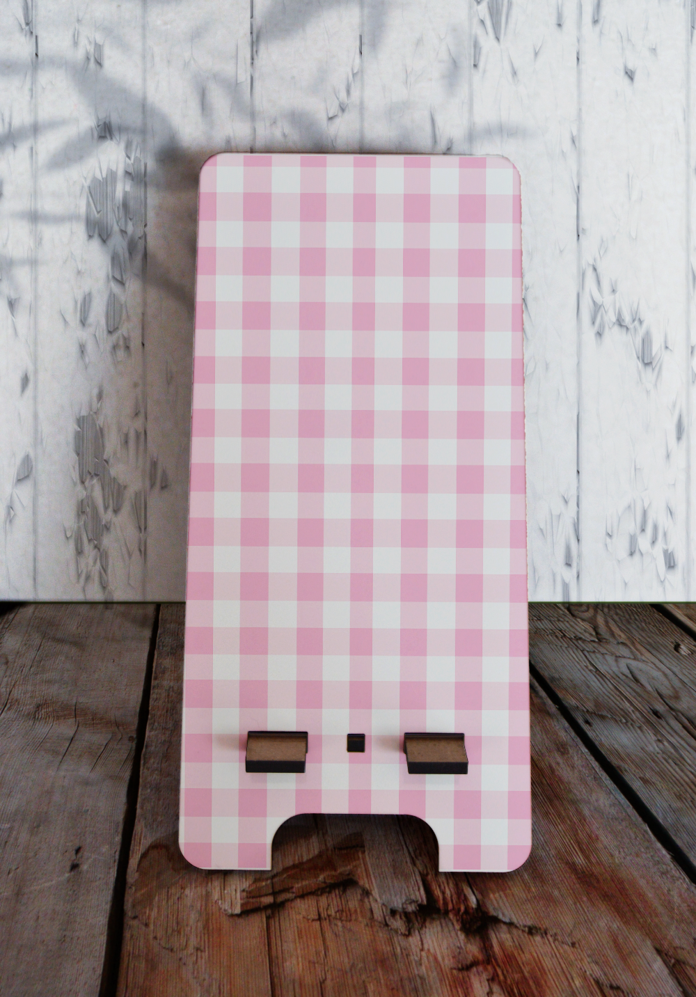 Phone stand (small) - Pink Checkered