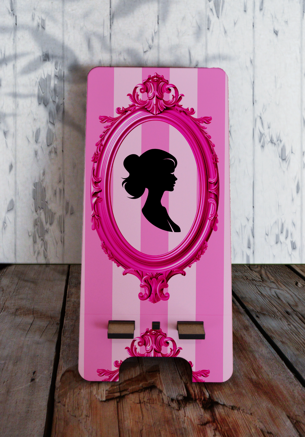 Phone stand (small) - Pink Frame