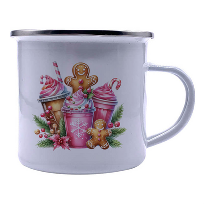 Custom Printed Enamel Mug – Personalised Sublimation Camping Mug
