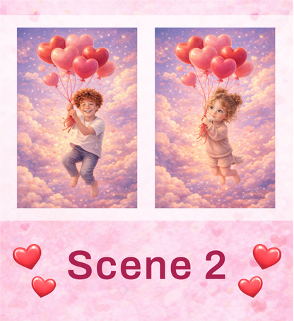 👧 Valentine Kids Portraits – Digital Artwork