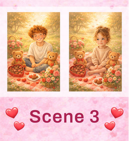 👧 Valentine Kids Portraits – Digital Artwork