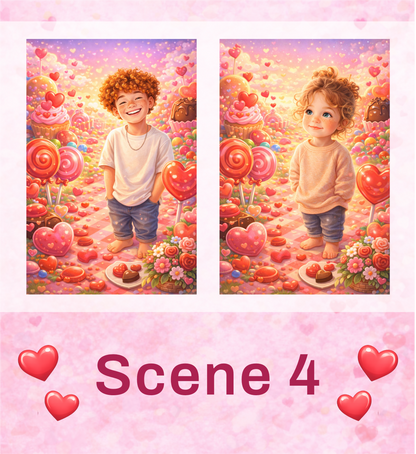 👧 Valentine Kids Portraits – Digital Artwork