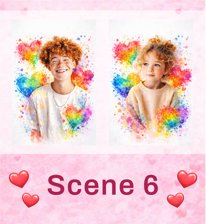 👧 Valentine Kids Portraits – Digital Artwork