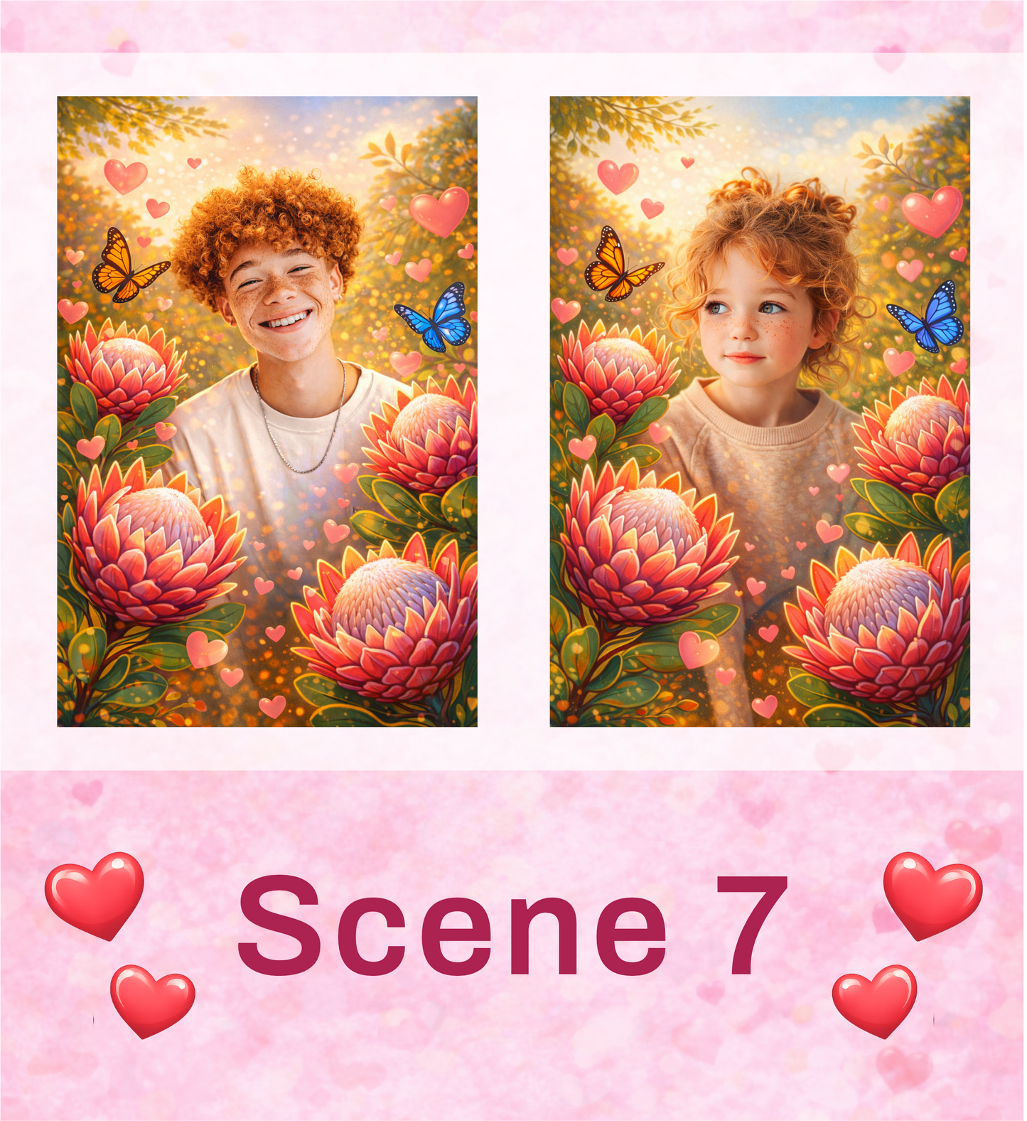 👧 Valentine Kids Portraits – Digital Artwork