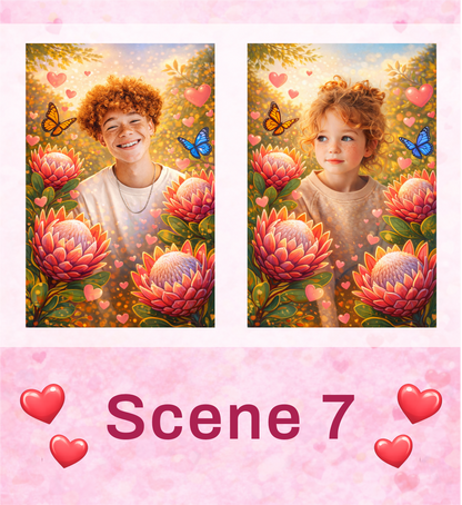 👧 Valentine Kids Portraits – Digital Artwork