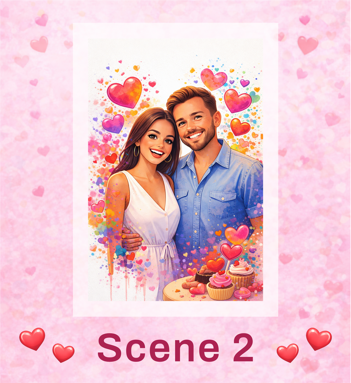 💑 Valentine Couple Portraits – Digital Artwork