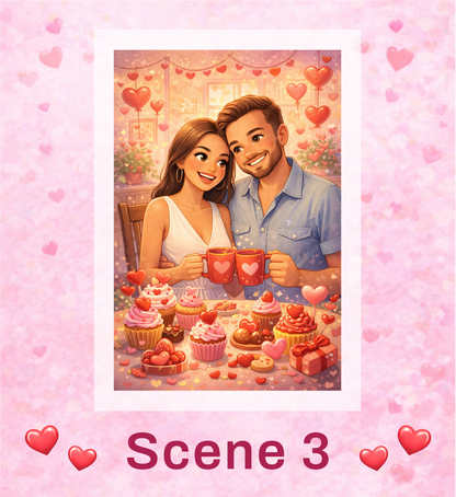 💑 Valentine Couple Portraits – Digital Artwork