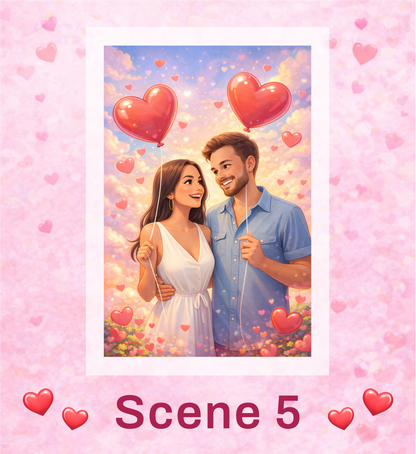 💑 Valentine Couple Portraits – Digital Artwork