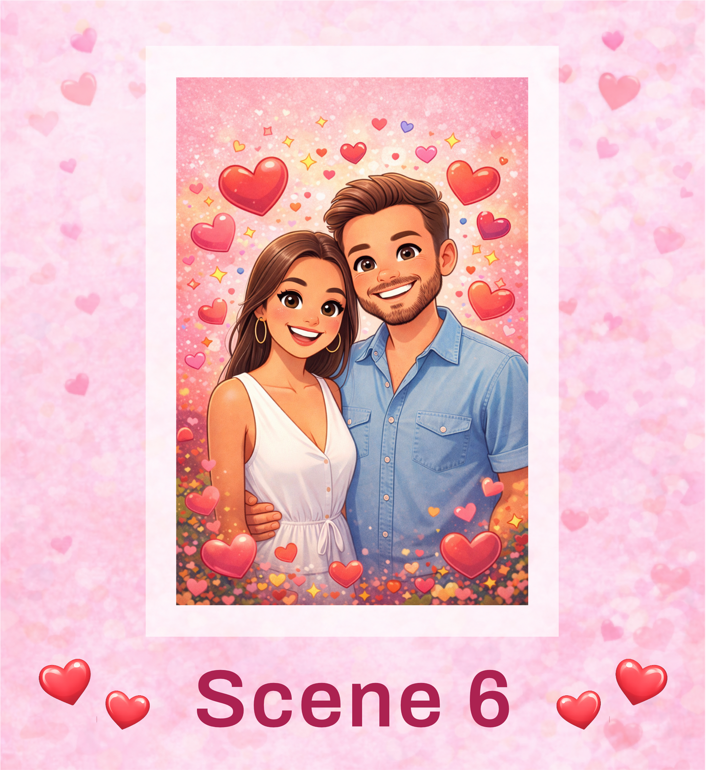 💑 Valentine Couple Portraits – Digital Artwork