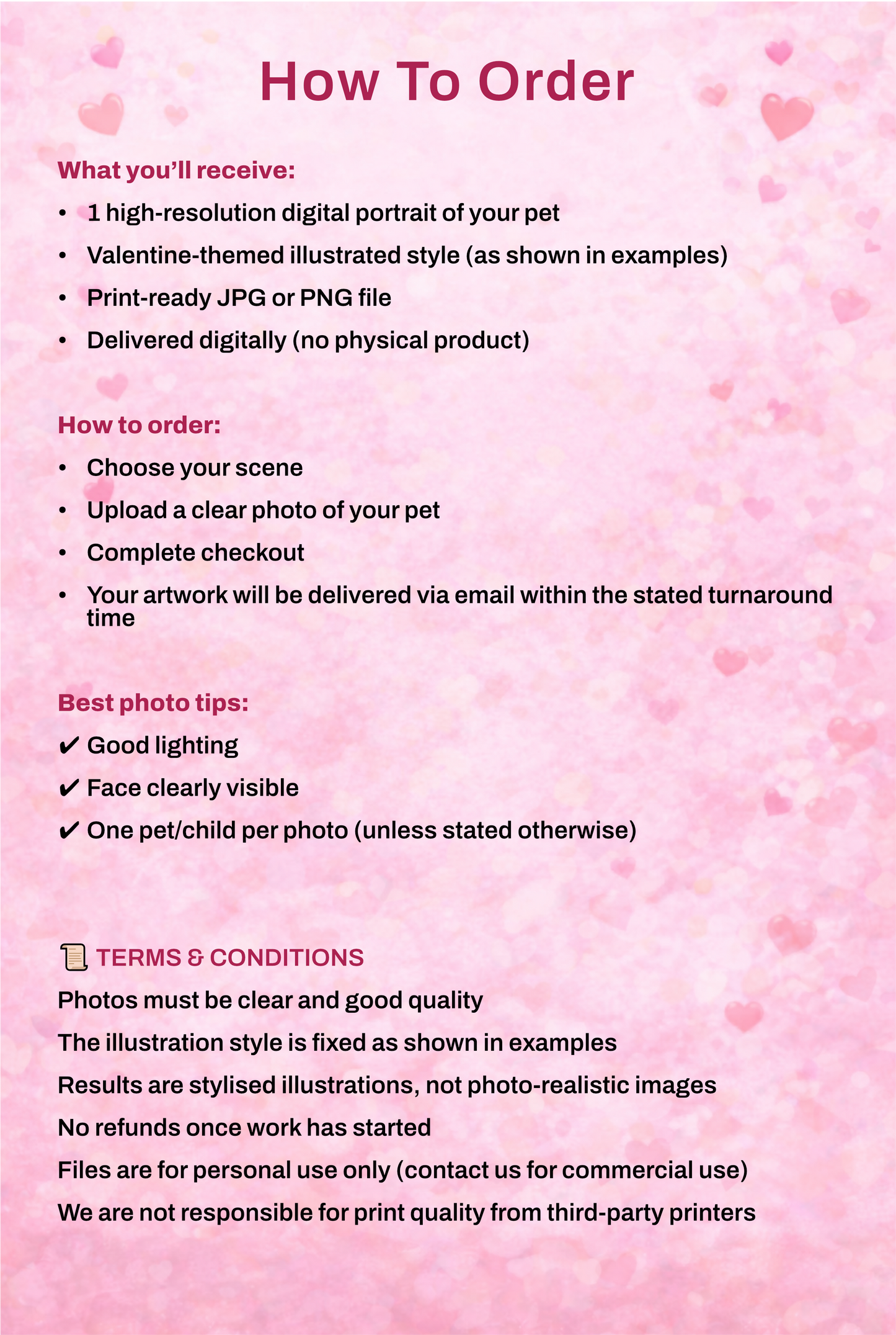 🐾 Valentine Pet Portraits – Digital Artwork