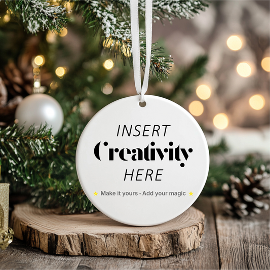 Round Acrylic Christmas Ornament with UV DTF Design