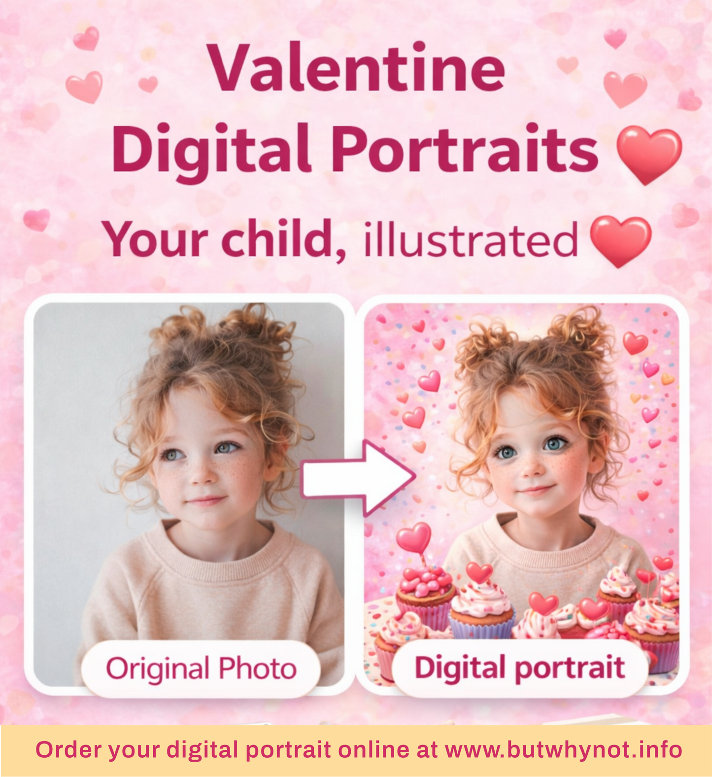 👧 Valentine Kids Portraits – Digital Artwork
