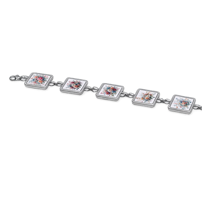 Custom Photo Bracelet | Personalised Stainless Steel Charm Bracelet | Memory Jewellery Gift