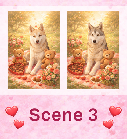 🐾 Valentine Pet Portraits – Digital Artwork