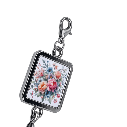 Custom Photo Bracelet | Personalised Stainless Steel Charm Bracelet | Memory Jewellery Gift