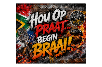 Premium 20oz Straight Tumbler Wrap Design - BraaiSA 01