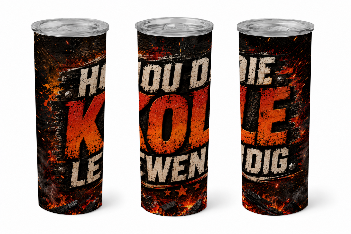 Premium 20oz Straight Tumbler Wrap Design - BraaiSA 17