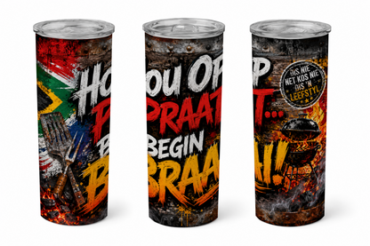 Premium 20oz Straight Tumbler Wrap Design - BraaiSA 01