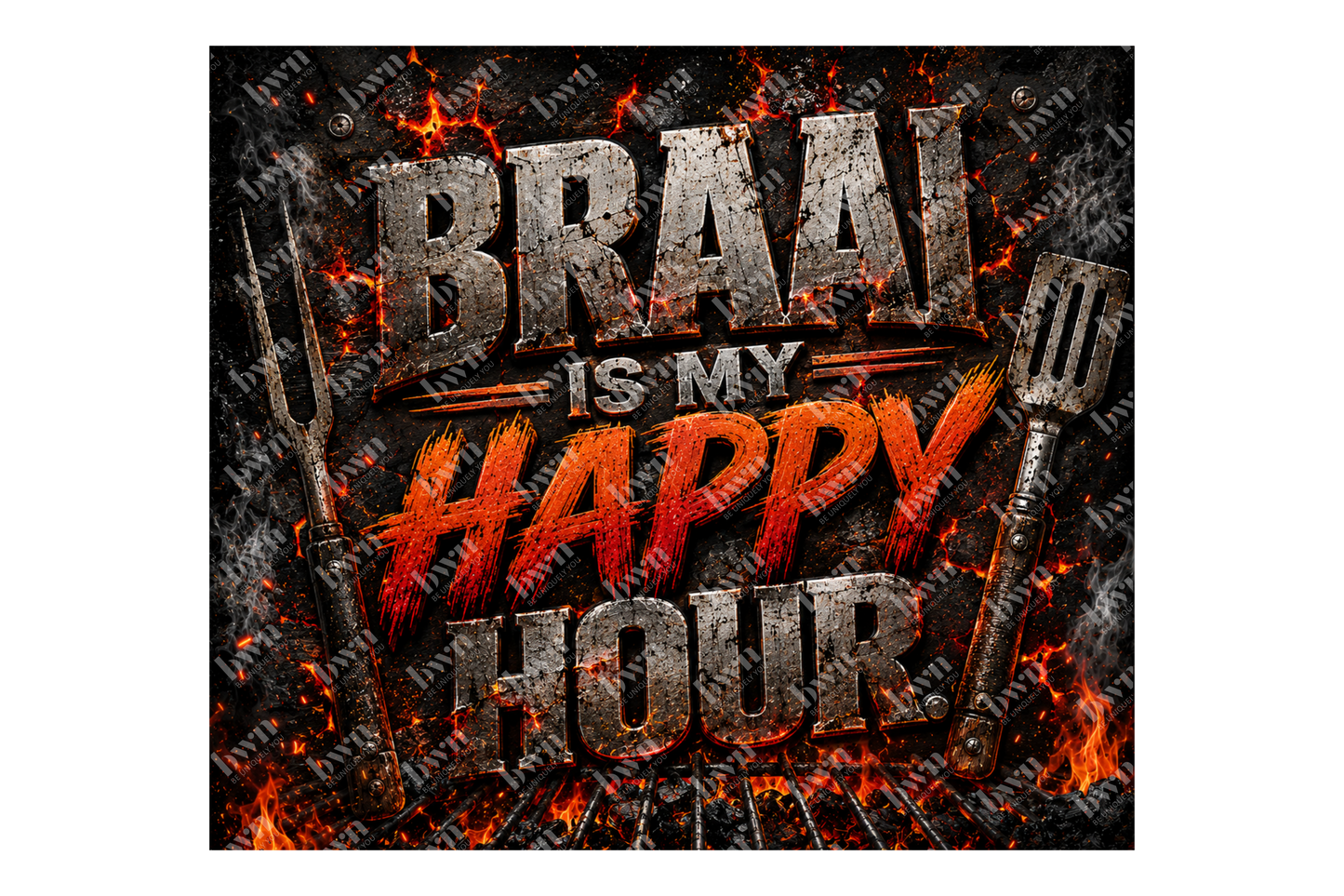 Premium 20oz Straight Tumbler Wrap Design - BraaiSA 22