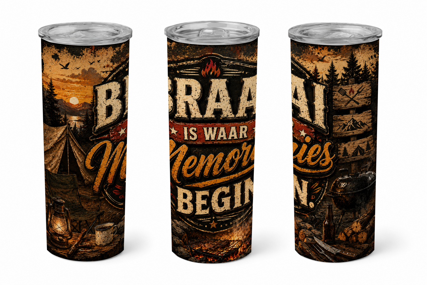 Premium 20oz Straight Tumbler Wrap Design - BraaiSA 25