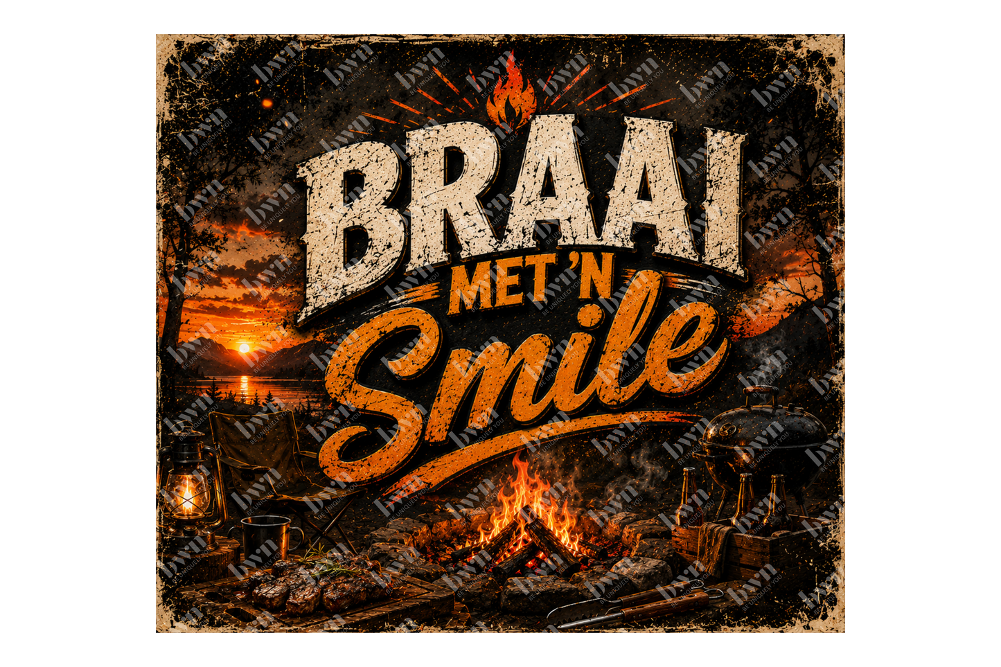 Premium 20oz Straight Tumbler Wrap Design - BraaiSA 29