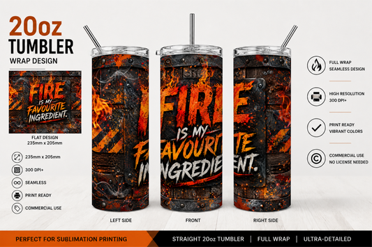 Premium 20oz Straight Tumbler Wrap Design - BraaiSA 35