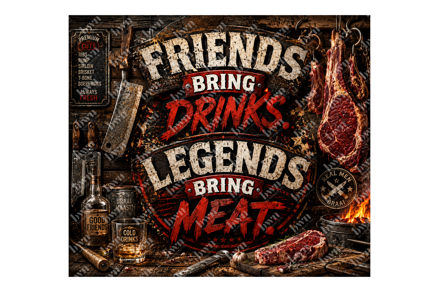 Premium 20oz Straight Tumbler Wrap Design - BraaiSA 36
