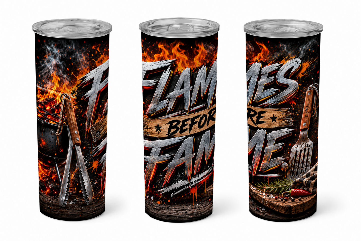 Premium 20oz Straight Tumbler Wrap Design - BraaiSA 37
