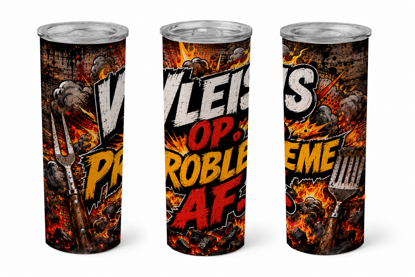 Premium 20oz Straight Tumbler Wrap Design - BraaiSA 03
