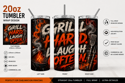 Premium 20oz Straight Tumbler Wrap Design - BraaiSA 40