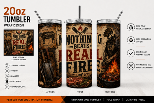 Premium 20oz Straight Tumbler Wrap Design - BraaiSA 50