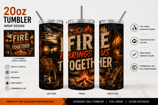 Premium 20oz Straight Tumbler Wrap Design - BraaiSA 51