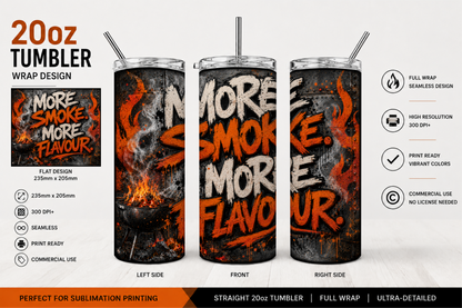 Premium 20oz Straight Tumbler Wrap Design - BraaiSA 52