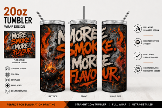 Premium 20oz Straight Tumbler Wrap Design - BraaiSA 52