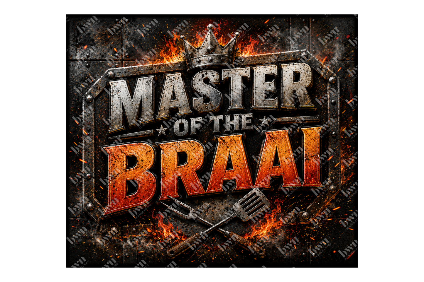 Premium 20oz Straight Tumbler Wrap Design - BraaiSA 55