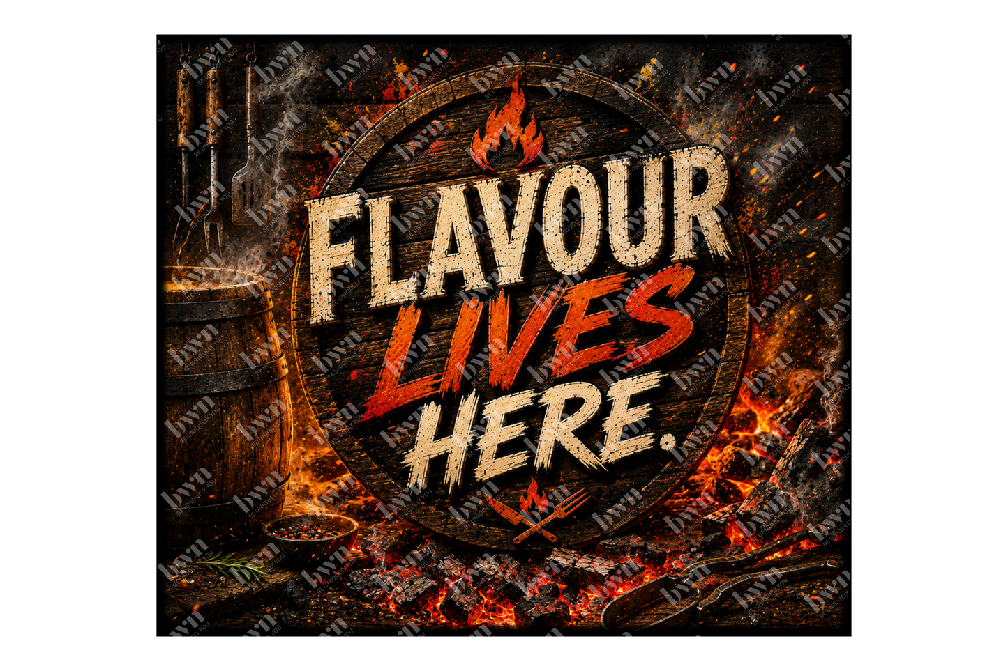 Premium 20oz Straight Tumbler Wrap Design - BraaiSA 56