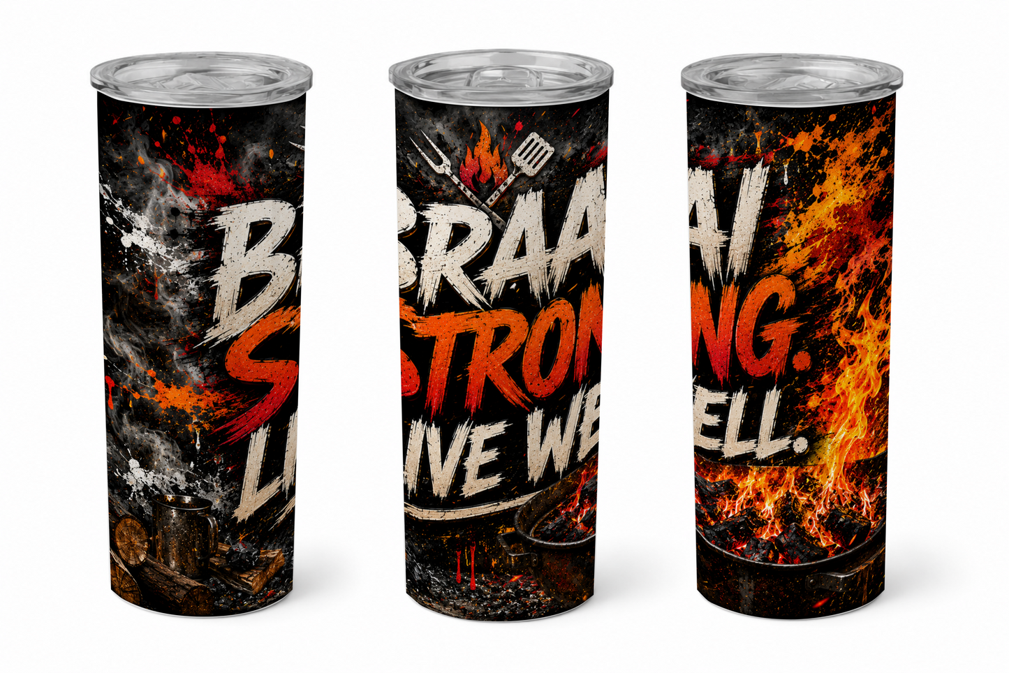 Premium 20oz Straight Tumbler Wrap Design - BraaiSA 60