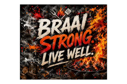 Premium 20oz Straight Tumbler Wrap Design - BraaiSA 60