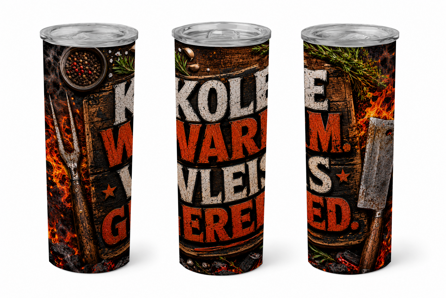 Premium 20oz Straight Tumbler Wrap Design - BraaiSA 07