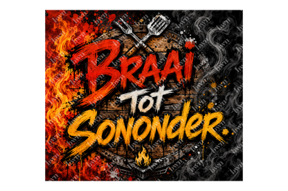 Premium 20oz Straight Tumbler Wrap Design - BraaiSA 08