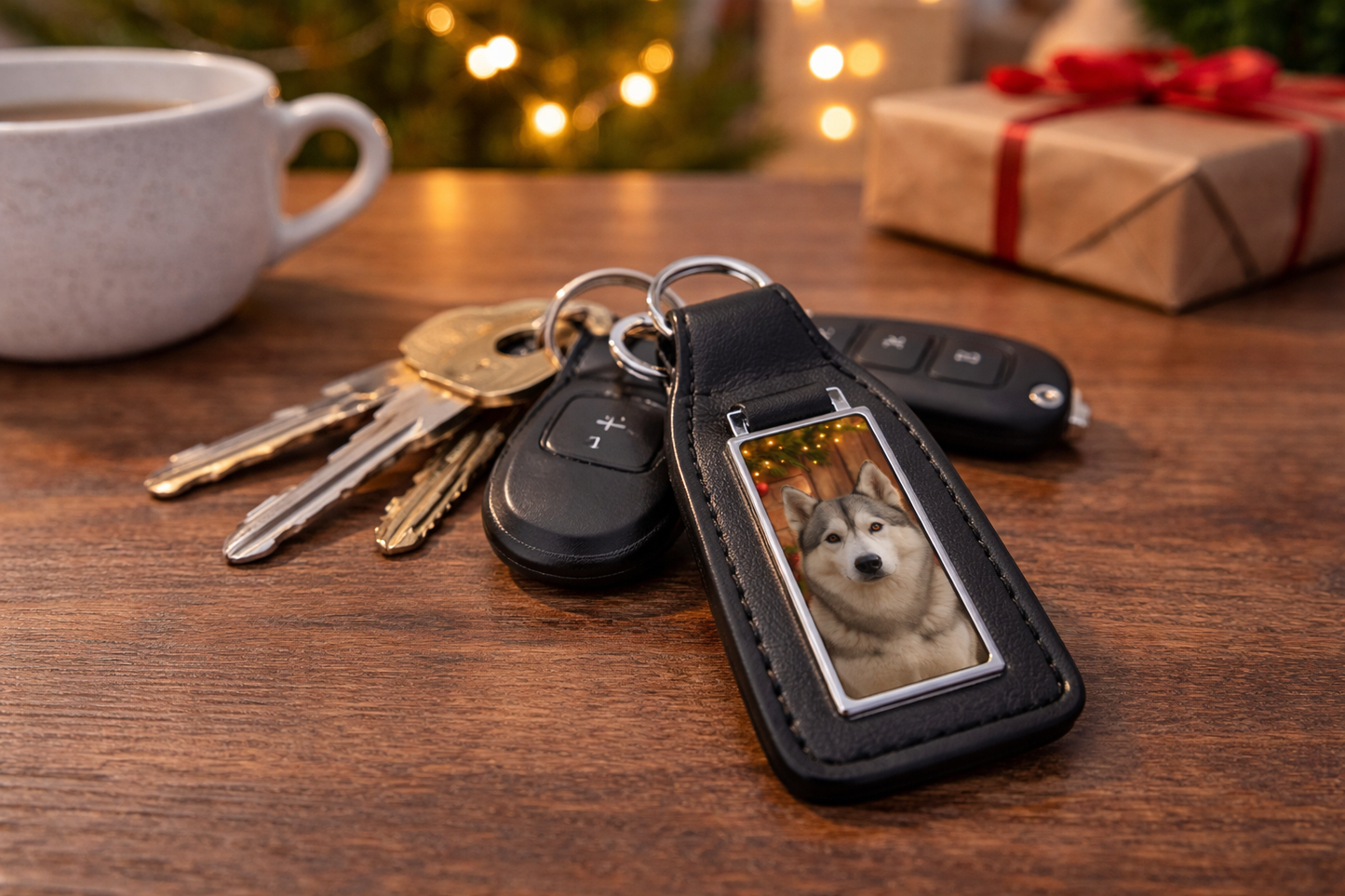 PU & Metal Rectangle Keyring – Custom Printed Sublimation Keychain