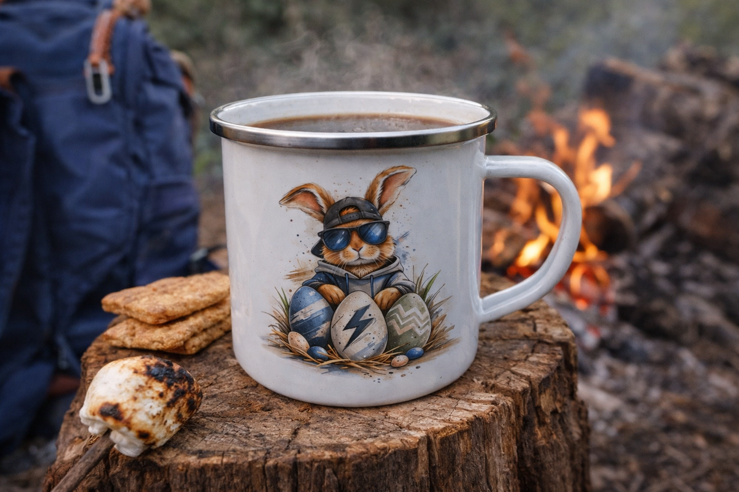 Custom Printed Enamel Mug – Personalised Sublimation Camping Mug